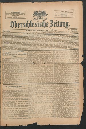Oberschlesische Zeitung vom 02.07.1908