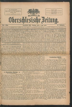 Oberschlesische Zeitung vom 03.07.1908