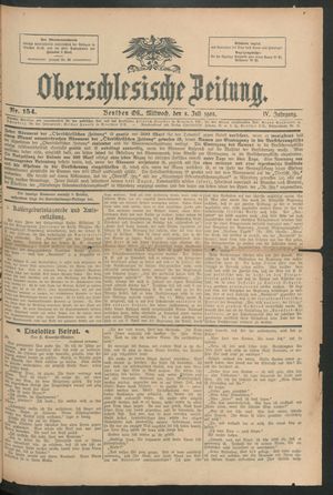 Oberschlesische Zeitung vom 08.07.1908