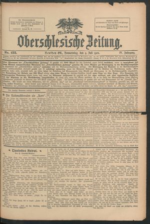 Oberschlesische Zeitung vom 09.07.1908