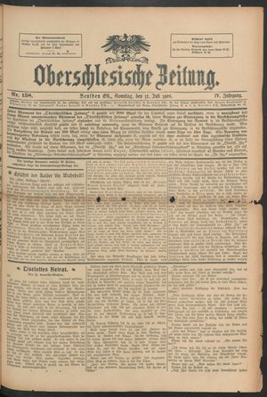 Oberschlesische Zeitung vom 12.07.1908