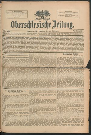 Oberschlesische Zeitung vom 14.07.1908