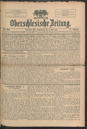 Oberschlesische Zeitung vom 15.07.1908