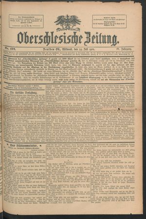 Oberschlesische Zeitung vom 29.07.1908