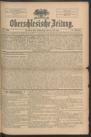 Oberschlesische Zeitung vom 30.07.1908