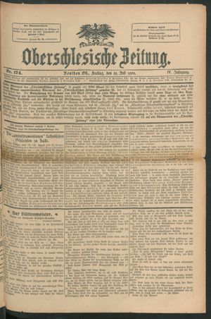Oberschlesische Zeitung on Jul 31, 1908