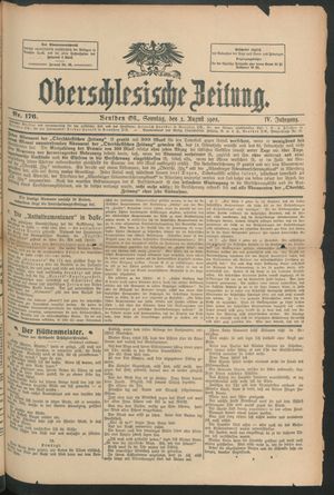 Oberschlesische Zeitung vom 02.08.1908
