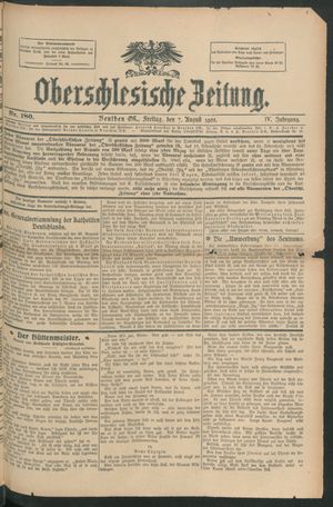 Oberschlesische Zeitung vom 07.08.1908