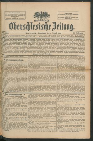 Oberschlesische Zeitung vom 08.08.1908