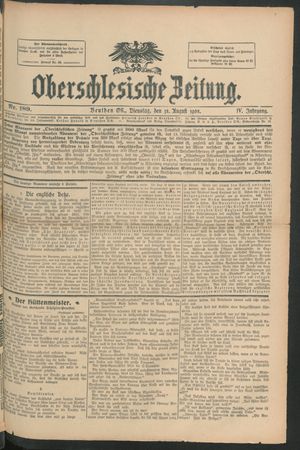 Oberschlesische Zeitung vom 18.08.1908