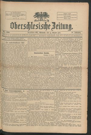 Oberschlesische Zeitung vom 19.08.1908
