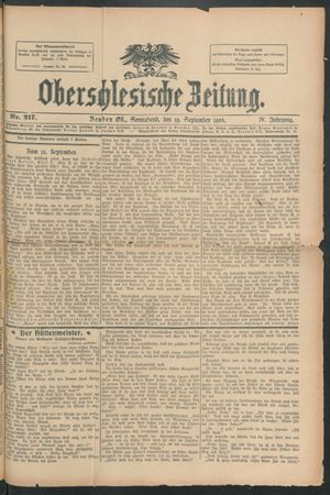 Oberschlesische Zeitung vom 19.09.1908