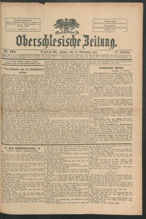 Oberschlesische Zeitung vom 25.09.1908