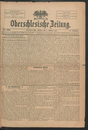 Oberschlesische Zeitung vom 02.10.1908