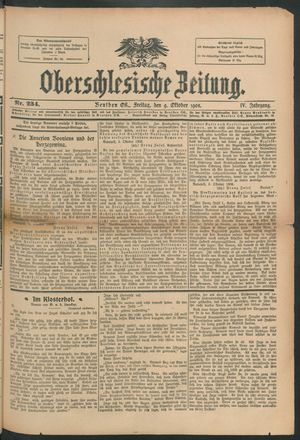 Oberschlesische Zeitung vom 09.10.1908