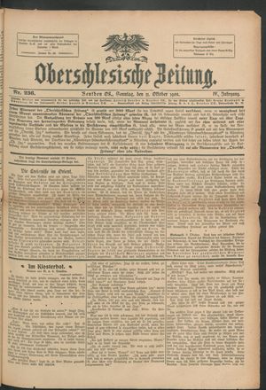 Oberschlesische Zeitung vom 11.10.1908