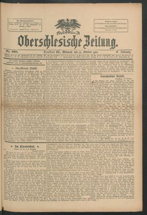 Oberschlesische Zeitung vom 14.10.1908