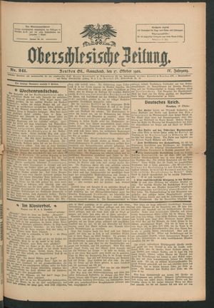 Oberschlesische Zeitung vom 17.10.1908