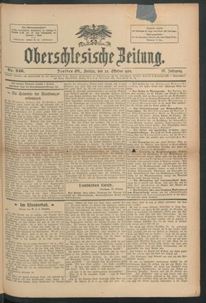 Oberschlesische Zeitung vom 23.10.1908