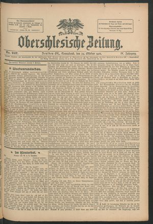 Oberschlesische Zeitung vom 24.10.1908