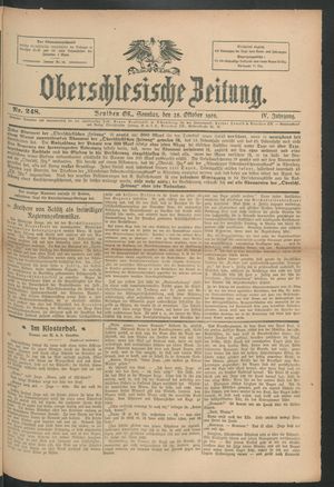 Oberschlesische Zeitung vom 25.10.1908