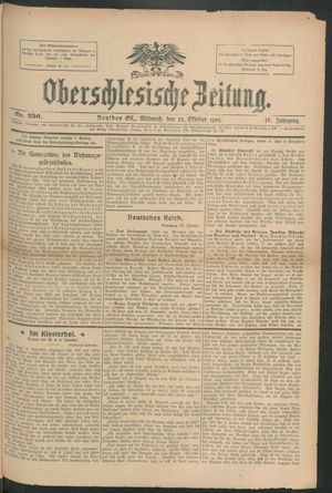 Oberschlesische Zeitung vom 28.10.1908