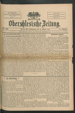 Oberschlesische Zeitung vom 29.10.1908