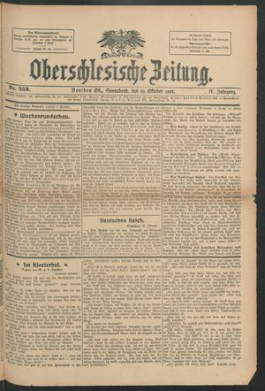 Oberschlesische Zeitung vom 31.10.1908