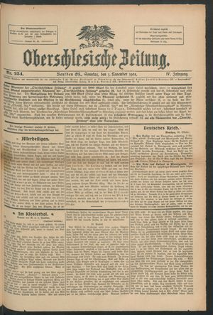 Oberschlesische Zeitung vom 01.11.1908