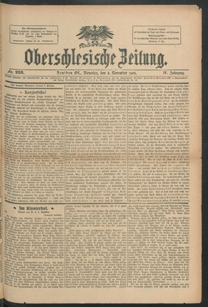 Oberschlesische Zeitung vom 03.11.1908