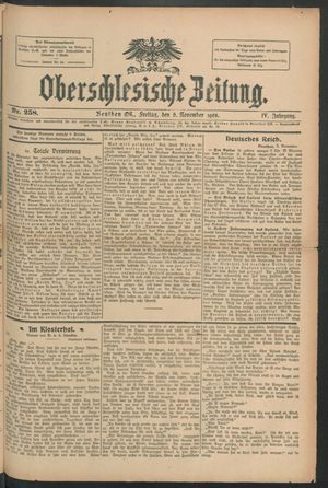 Oberschlesische Zeitung vom 06.11.1908