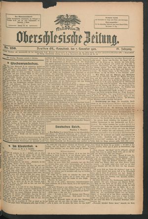 Oberschlesische Zeitung vom 07.11.1908