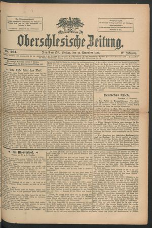 Oberschlesische Zeitung vom 13.11.1908