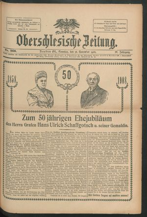 Oberschlesische Zeitung vom 15.11.1908