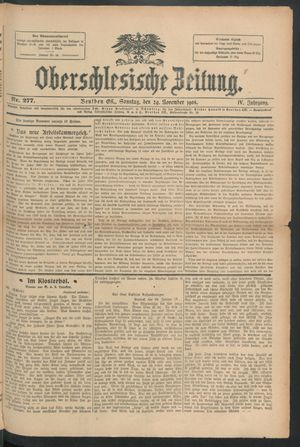 Oberschlesische Zeitung vom 29.11.1908