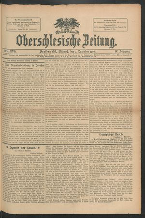 Oberschlesische Zeitung vom 02.12.1908