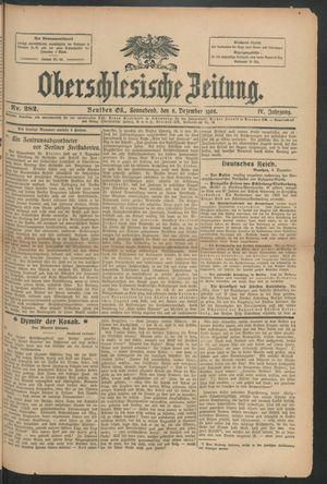 Oberschlesische Zeitung vom 05.12.1908