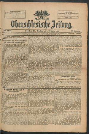 Oberschlesische Zeitung vom 06.12.1908