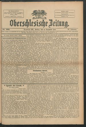 Oberschlesische Zeitung vom 18.12.1908