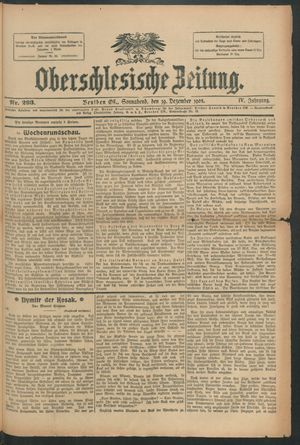Oberschlesische Zeitung vom 19.12.1908