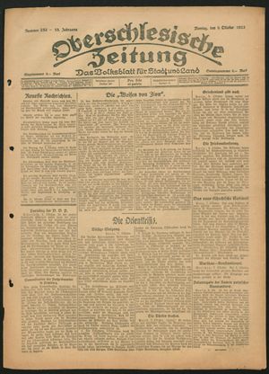Oberschlesische Zeitung on Oct 9, 1922