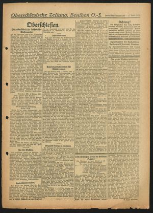 Oberschlesische Zeitung vom 17.11.1922