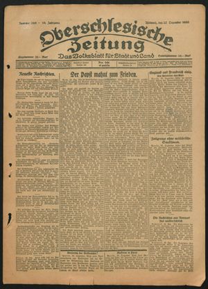 Oberschlesische Zeitung on Dec 27, 1922