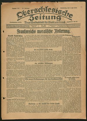 Oberschlesische Zeitung vom 05.07.1923