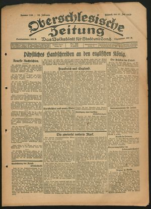 Oberschlesische Zeitung vom 11.07.1923