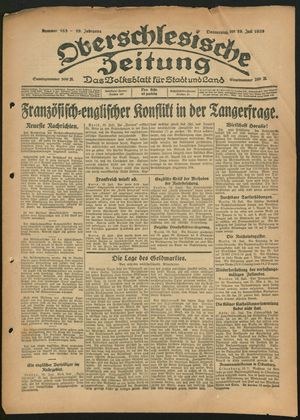 Oberschlesische Zeitung vom 19.07.1923