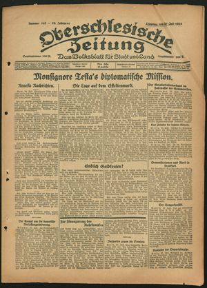Oberschlesische Zeitung vom 24.07.1923