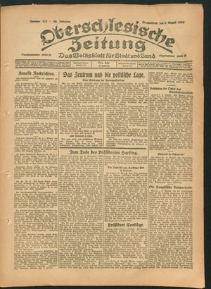Oberschlesische Zeitung vom 04.08.1923