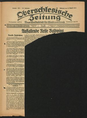 Oberschlesische Zeitung on Aug 15, 1923