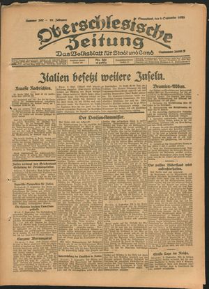 Oberschlesische Zeitung vom 08.09.1923